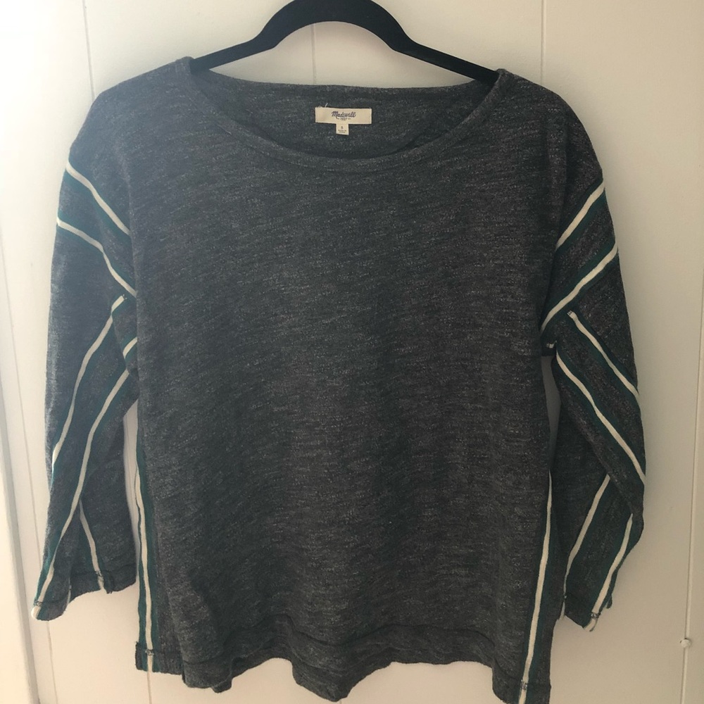 Green striped sweater
